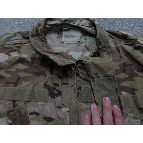 US Army ACU Jacket Mens Large Regular Camo OCP Flame Resistant FR Zip Ripstop - Picture 4 of 12